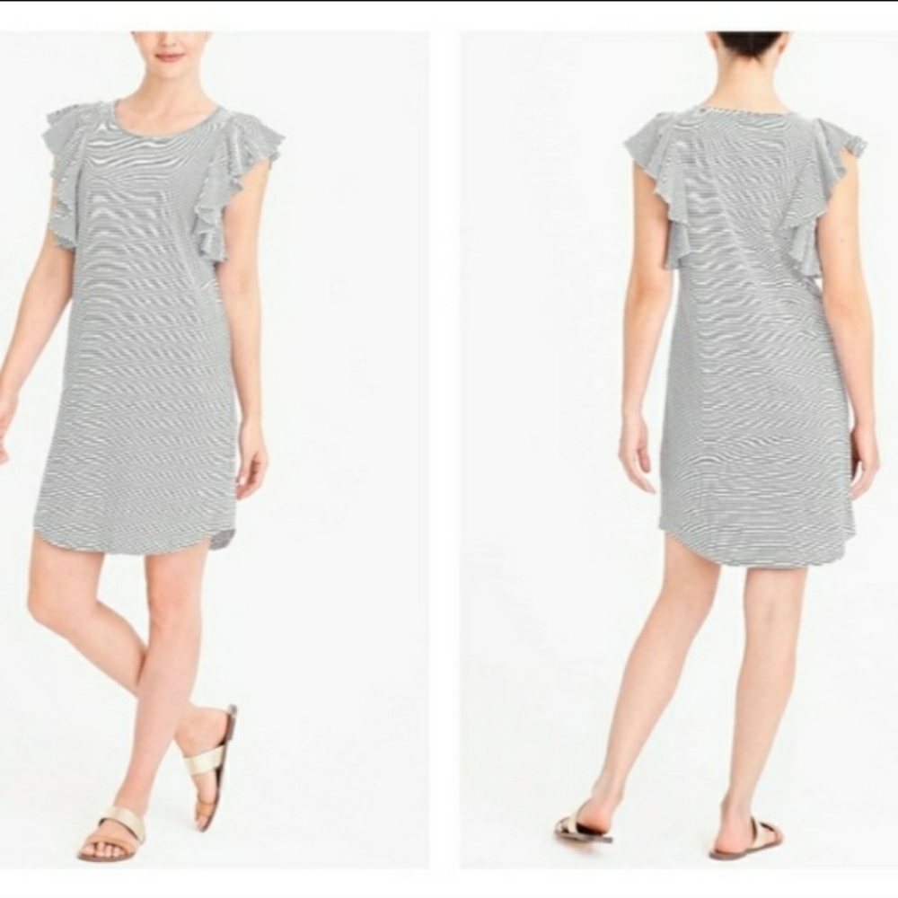 J. Crew Ruffle Sleeve Shift Dress